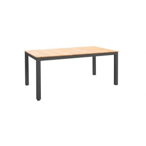 Yoi Arashi dining tuintafel 169x90cm dark grey - teak