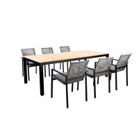 Yoi Arashi dining tuintafel 220x100cm black - teak - afbeelding 2