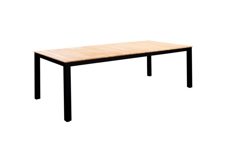 Yoi Arashi dining tuintafel 220x100cm black - teak