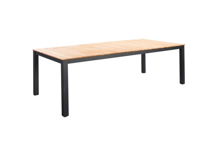 Yoi Arashi dining tuintafel 220x100cm dark grey - teak