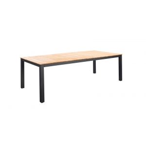Yoi Arashi dining tuintafel 220x100cm dark grey - teak