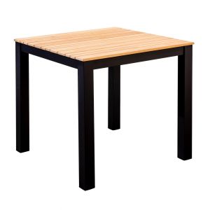 Yoi Arashi dining tuintafel 76x76cm black - teak