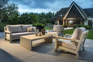 Yoi Bango  4-dlg lounge sofa set salix - flax beige all weather kussenset - afbeelding 3