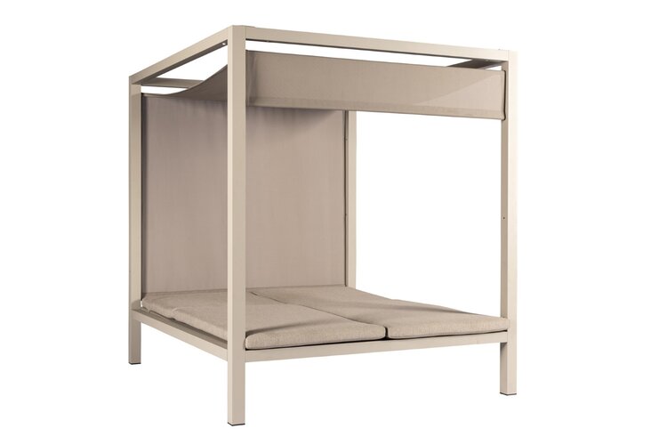 Yoi Cabana double lounger salix met dak - flax beige boucle kussen AW - afbeelding 2