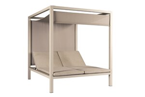 Yoi Cabana double lounger salix met dak - flax beige boucle kussen AW - afbeelding 3
