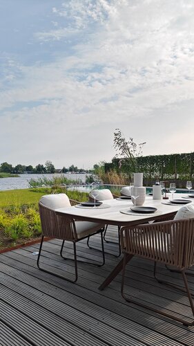 Yoi Calera dining chair bronze toffe belt wool  - afbeelding 5