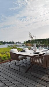 Yoi Calera dining chair bronze toffe belt wool  - afbeelding 5