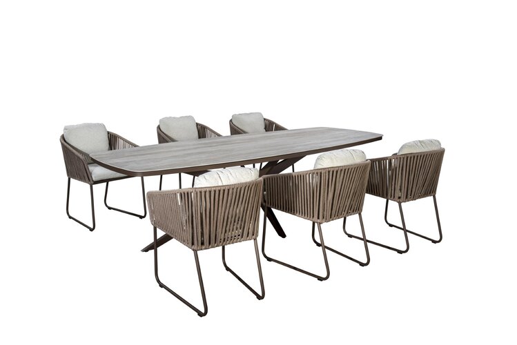 Yoi Calera dining chair bronze toffe belt wool set van 4 stuks showroomverlaters - afbeelding 3