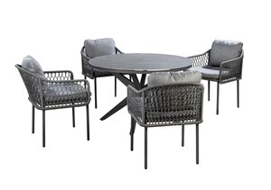 Yoi Calma dining tuintafel 120cm rond  dark grey - Laatste tafel - afbeelding 2