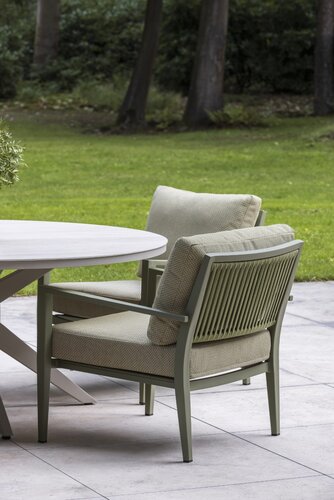 Yoi Calma dining tuintafel 160cm rond  salix - keramiek travertin - afbeelding 2