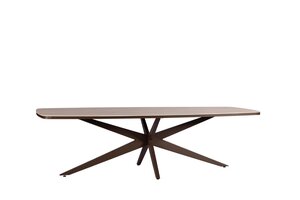 Yoi Calma dining tuintafel oval 240x100cm bronze - keramiek travertin - afbeelding 1