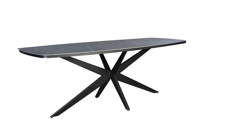 Yoi Calma  high dining tuintafel oval 270x110cm  black  - keramiek slate