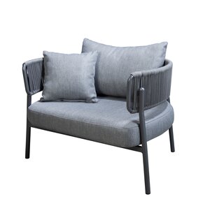 Yoi Camilo loungechair dark grey - kussenset mixed grey - afbeelding 1