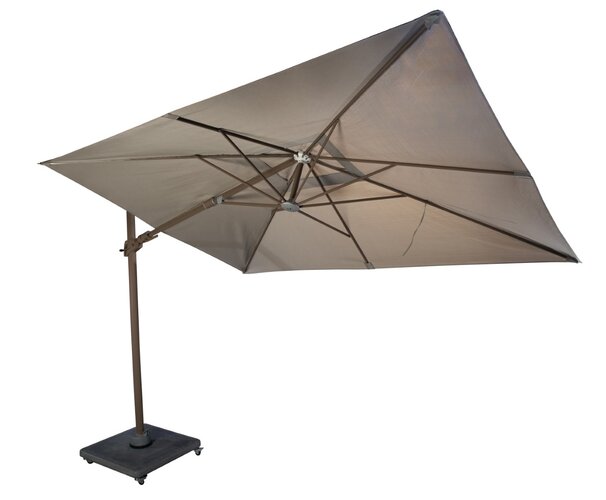 Yoi Cavalo 300x220cm zweefparasol bronze naturel olefin