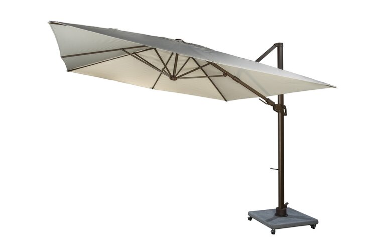 Yoi Cavalo 300x300cm zweefparasol bronze naturel olefin