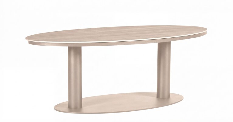Yoi Covo oval dining tuintafel oval 270x120cm salix - keramiek travertin - afbeelding 1