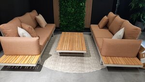 Yoi Funsui ibiza loungeset 3-delig terracotta showroomverlater - afbeelding 1