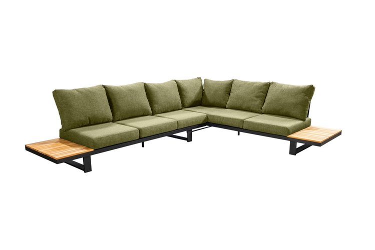 Yoi Funsui platform loungeset black excl tafel - emerald green - afbeelding 1