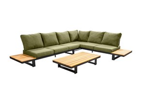 Yoi Funsui platform loungeset black excl tafel - emerald green - afbeelding 2