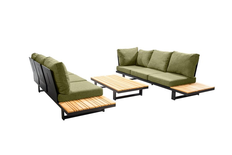 Yoi Funsui platform loungeset black excl tafel - emerald green - afbeelding 3