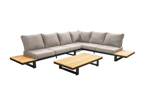 Yoi Funsui platform loungeset black excl tafel -  flax beige - afbeelding 2