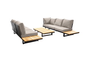 Yoi Funsui platform loungeset black excl tafel -  flax beige - afbeelding 3