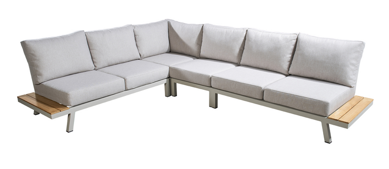 Yoi Furago platform loungeset XL salix excl tafel - flax beige kussenset