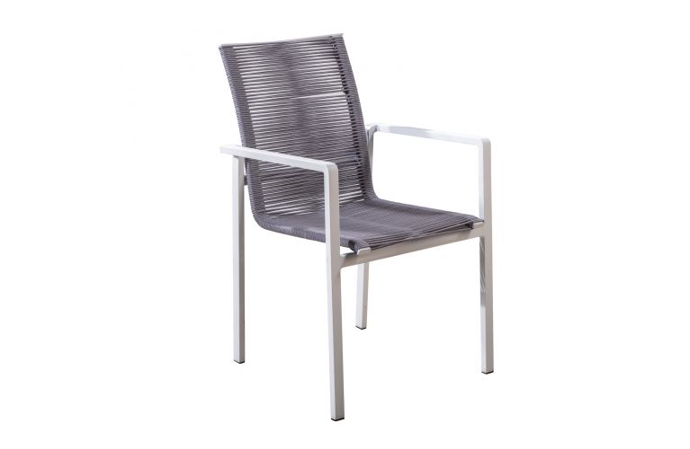 Yoi Ishi dining tuinstoel rope white - light grey nog slechts 2 stuks