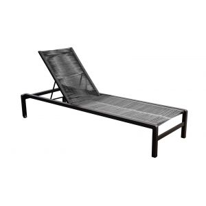 Yoi Ishi lounger rope dark grey / frame black