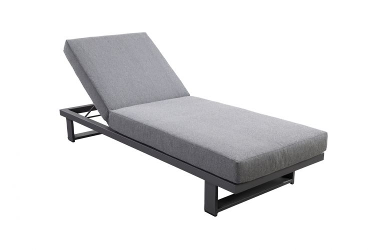 Yoi Kazoku lounger dark grey - dark grey / mixed grey kussen - afbeelding 1