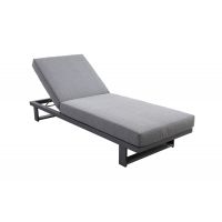 Yoi Kazoku lounger dark grey - dark grey / mixed grey kussen - afbeelding 1