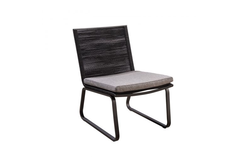 Yoi Kome loungechair black alu - rope black - soil kussen - afbeelding 1