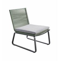 Yoi Kome loungechair dark grey alu - rope green - akarui kussen