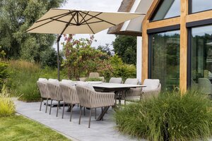 Yoi Maratea dining tuintafel uitschuif 240-300x100cm bronze - keramiek travertin - afbeelding 5