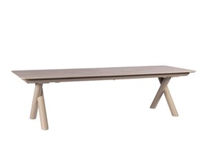 Yoi Maratea dining tuintafel uitschuif 240-300x100cm salix - keramiek travertin - afbeelding 1