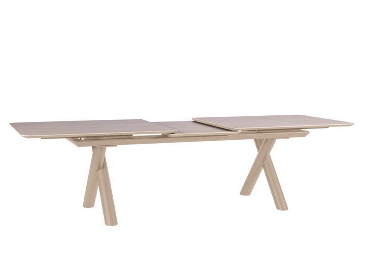 Yoi Maratea dining tuintafel uitschuif 240-300x100cm salix - keramiek travertin - afbeelding 2