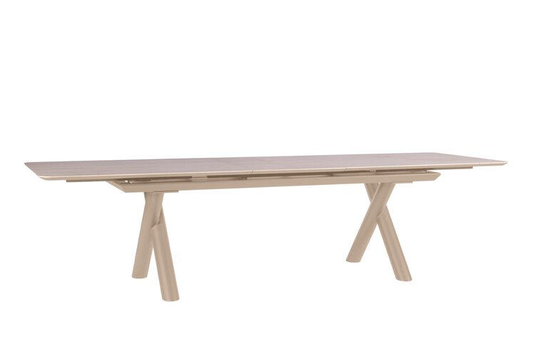 Yoi Maratea dining tuintafel uitschuif 240-300x100cm salix - keramiek travertin - afbeelding 3