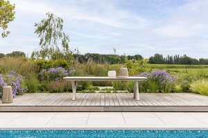 Yoi Maratea dining tuintafel uitschuif 240-300x100cm salix - keramiek travertin - afbeelding 4