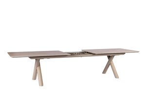Yoi Maratea dining tuintafel uitschuif 280-340-400x100cm salix - keramiek travertin - afbeelding 1