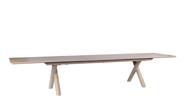 Yoi Maratea dining tuintafel uitschuif 280-340-400x100cm salix - keramiek travertin - afbeelding 3