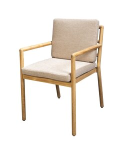 Yoi Mare dining tuinstoel teak met all weather kussenset  - afbeelding 1