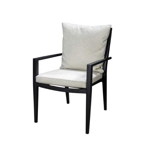 Yoi Marinha dining tuinstoel black frame - black rope