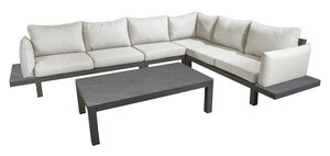 Yoi Midori coffee table keramiek-alu black-slate 140x77cm - afbeelding 2