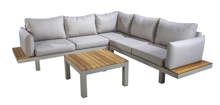 Yoi Midori island loungeset salix incl tafel - flax beige kussenset