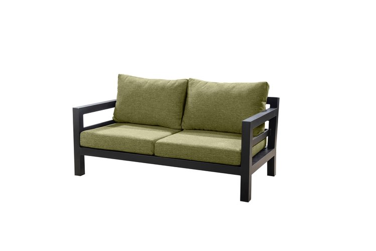 Yoi Midori lounge sofa 2-zits black - kussenset emerald green - afbeelding 1