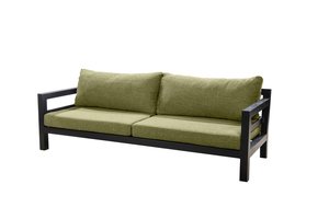 Yoi Midori lounge sofa 4-zits black - kussenset emerald green