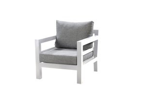 Yoi Midori loungechair wit - mixed grey kussenset - afbeelding 1