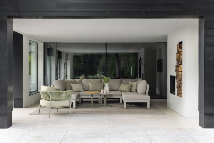 Yoi Midori loungeset salix ottomane - flax beige kussenset - afbeelding 2