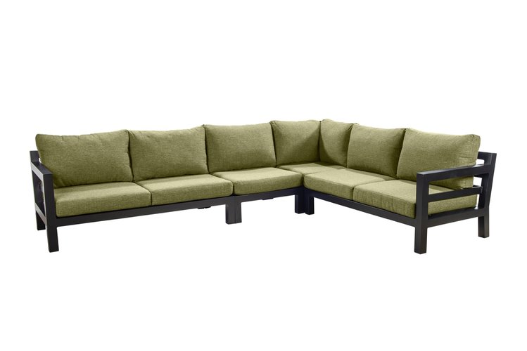 Yoi Midori loungeset Xl black excl tafel - kussenset emerald green - afbeelding 1