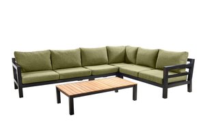 Yoi Midori loungeset Xl black - kussenset emerald green - afbeelding 1